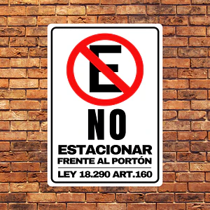 Señaletica Aluminio Prohibido Estacionar