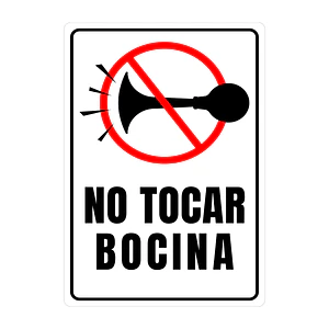 Señaletica Aluminio Prohibido Tocar Bocina
