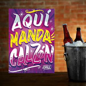 Cuadro en Aluminio Aqui Manda Calzon