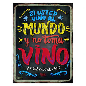 Cuadro en Aluminio frase a que vino al mundo