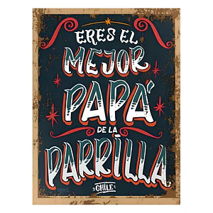 Cuadro en aluminio el mejor papa de la parrila