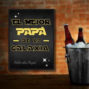 Cuadro El Mejor Papa Galaxia