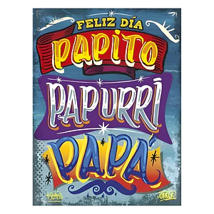 Cuadro en aluminio Frase feliz dia Papurri
