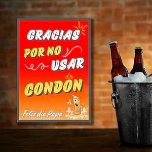 Cuadro en aluminio humor dia del padre