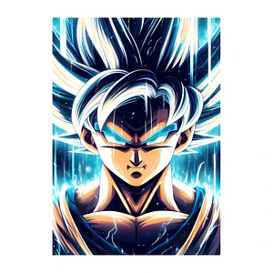 Cuadro Metal Goku Ultra Instinto Fan Art