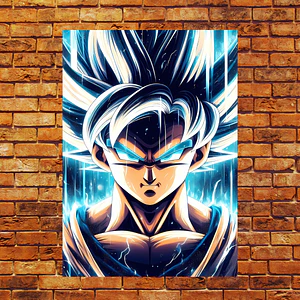Cuadro Metal Goku Ultra Instinto Fan Art