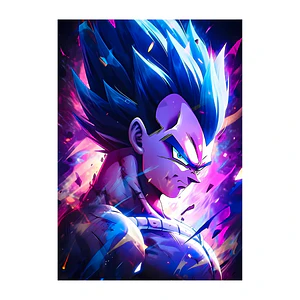 Cuadro en Aluminio Vegeta Blue Fan Art