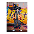 Cuadro en Aluminio Fan Art de Goku Style 1