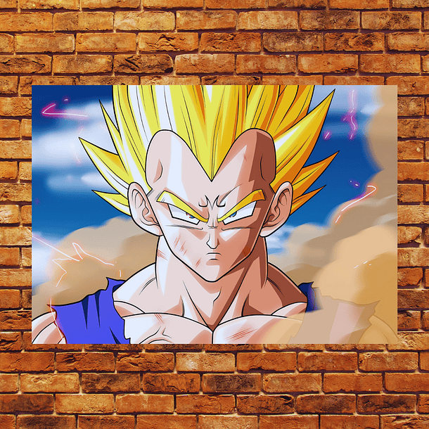 Cuadro en Aluminio Majin Vegeta 4k FHD