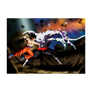 Cuadro Metal Pelea Goku Jiren Frezzer