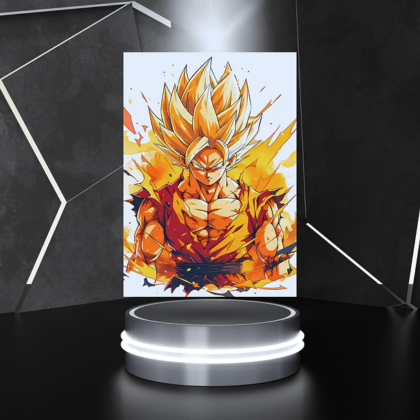 Cuadro en Aluminio de Goku SSJ 1 5