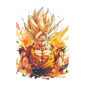Cuadro en Aluminio de Goku SSJ 1
