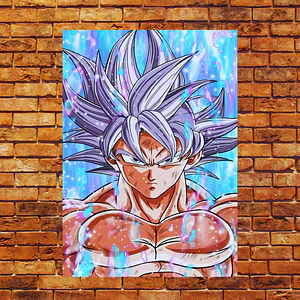 Cuadro en Metal Goku Ultra Instinto Fan Art