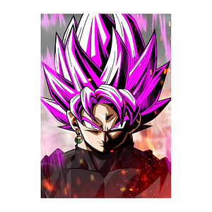 Cuadro en Aluminio Goku Black SSJ Dios