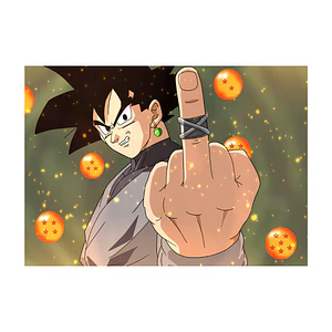 Cuadro Aluminio Goku Black Insultando