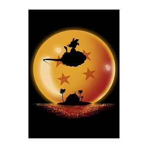 Cuadro en Aluminio de Goku nube Voladora