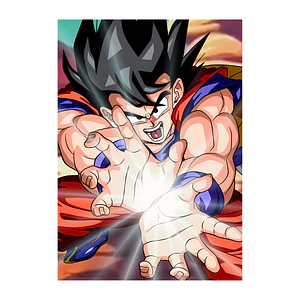 Cuadro Metal Goku y su Kamehameha