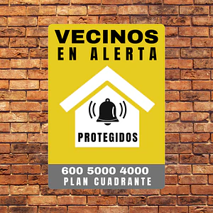 Placa Comunitaria Personalizable Vecinos Unidos