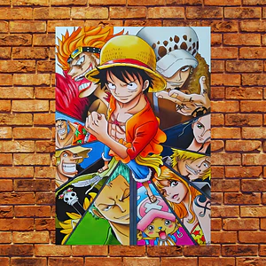 Cuadro Aluminio One Piece de Luffy y la tripulación