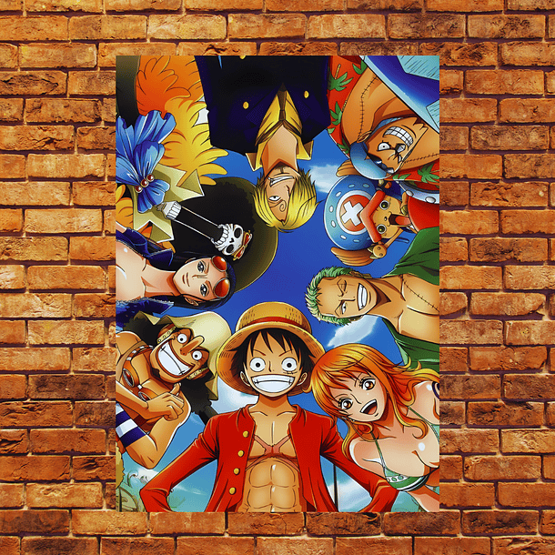 Cuadro en Aluminio de Luffy y amigos One Piece