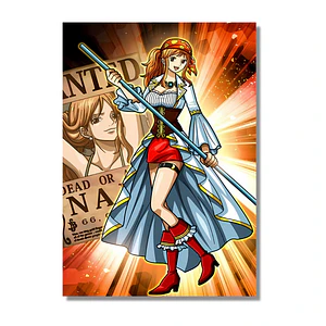 Cuadro en Aluminio One Piece Nami Guerrera
