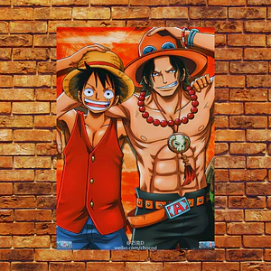 Cuadro Aluminio One Piece de Luffy y Ace