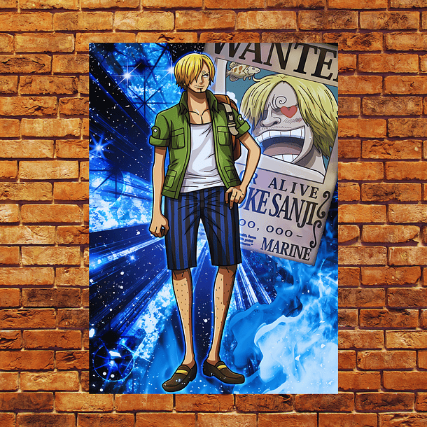 Cuadro en Aluminio de One Piece Sanji