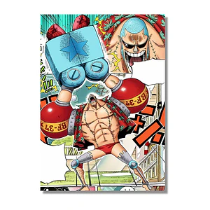 Cuadro Aluminio One Piece Franky en Acción