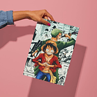 Cuadro Aluminio One Piece Luffy Zoro Comic 4