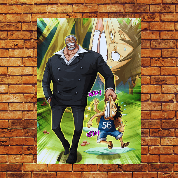 Cuadro Aluminio One Piece Garp y Luffy