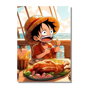 Cuadro Aluminio Luffy La Alegría de Comer