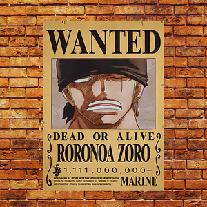 Cuadro One Piece Recompensa Zoro
