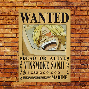 Cuadro One Piece Recompensa Vinsmoke Sanji