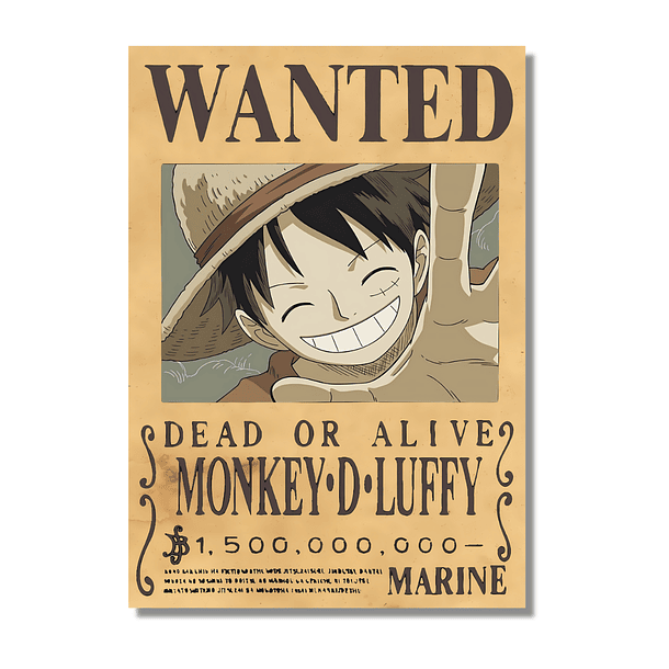 Cuadro One Piece Recompensa Monkey D. Luffy