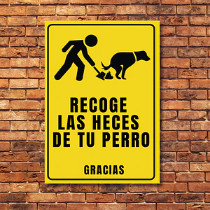 Señaletica Metal Recoge Heces Mascota