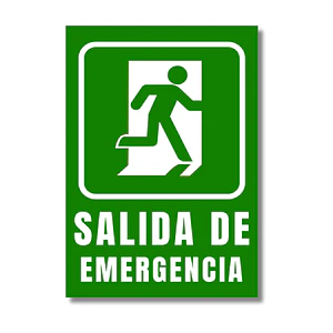 Placa Aluminio Salida de emergencia