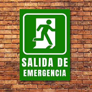 Placa Aluminio Salida de emergencia
