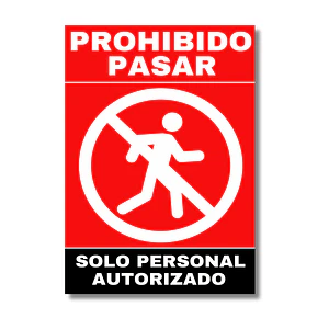 Señaletica de Aluminio Personal Autorizado