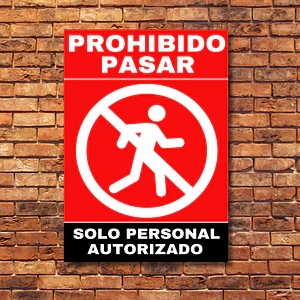 Señaletica de Aluminio Personal Autorizado