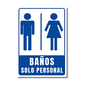 Señaletica Aluminio Baño Personal