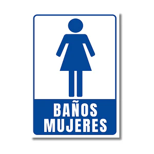 Señaletica Aluminio Baño Mujeres