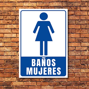 Señaletica Aluminio Baño Mujeres