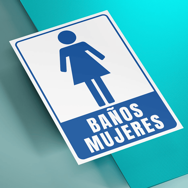 Señaletica Aluminio Baño Mujeres 3