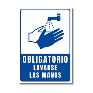 Señaletica Aluminio Lavarse Manos