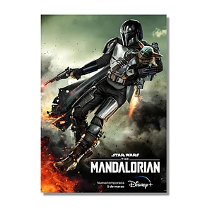 Cuadro Aluminio Mandalorian y Yoda