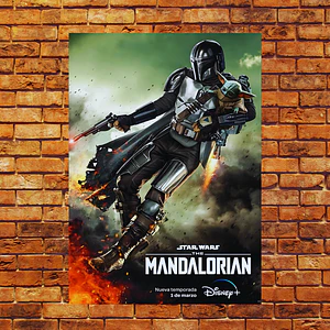 Cuadro Aluminio Mandalorian y Yoda