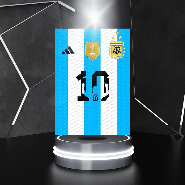 Cuadro de Aluminio Camiseta de Messi 5