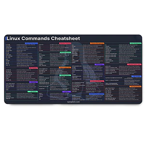 MousePad Gamer Comandos Y Atajos De Linux Formato XXL