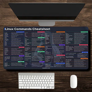 MousePad Gamer Comandos Y Atajos De Linux Formato XXL