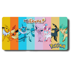 MousePad Gamer Diseño Con Las Evoluciones De Eevee XXL
